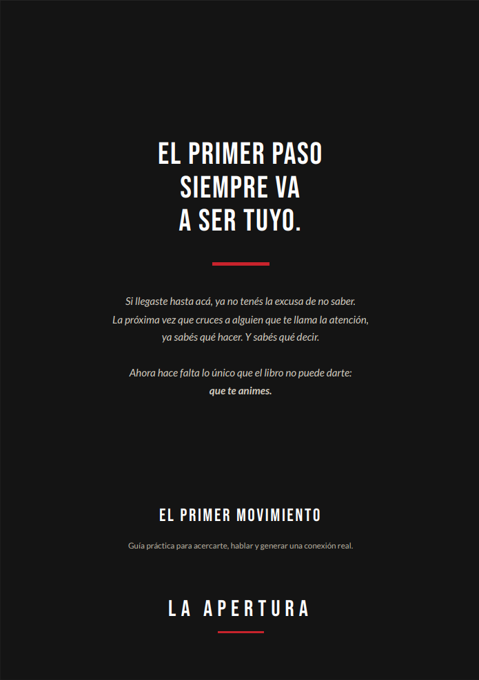 El Primer Paso: Guía práctica para acercarte, conversar y cerrar con confianza